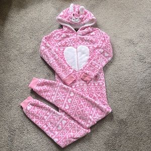 Forever 21 one-piece zip pajamas sz 11/12